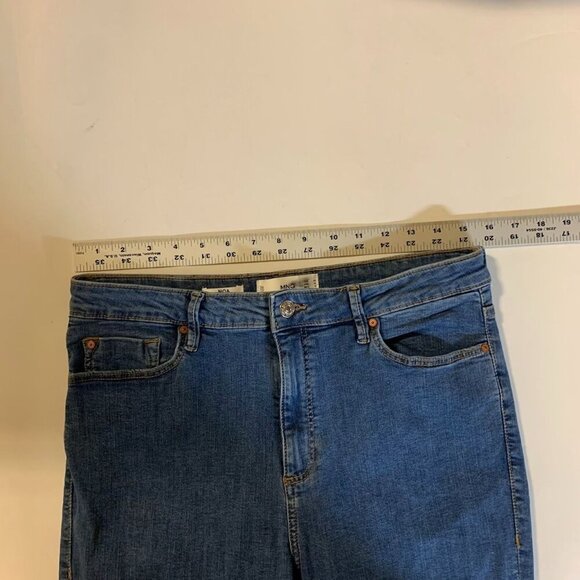 Mango Women's NOA‎ High Rise Cotton Stretch Tapered Denim Jeans Size 10 - Picture 11 of 14